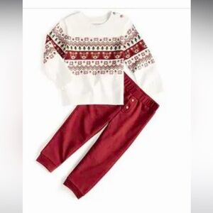 NWT First Impressions Baby Boys Fair Isle Sweater and Pants Set Size 3-6 Months